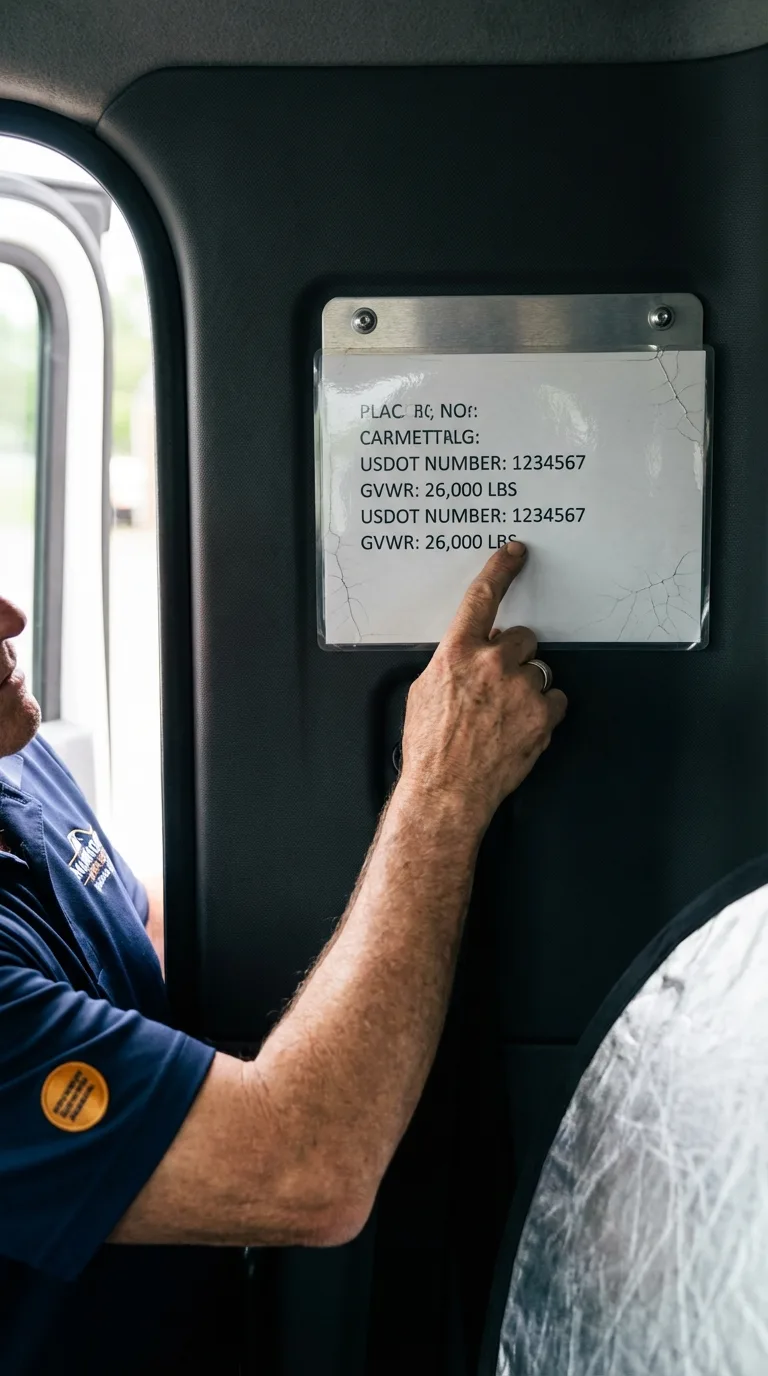 USDOT licensing placard verification in Saint Bonaventure